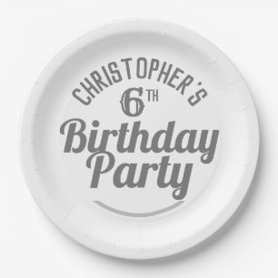 Feier zum 6. Geburtstag Pappteller