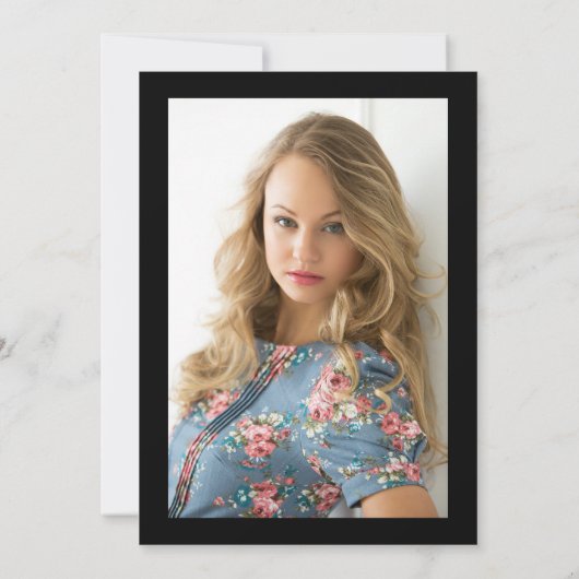 Feier zum Abschluss von Schwarz und Gold Einladung (Rückseite)