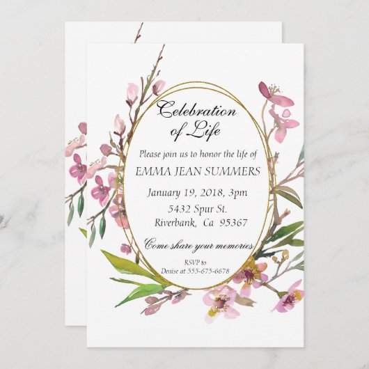 Feier zum Blumenkohl Einladung (Vorne/Hinten)