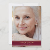 Feier zum Burgund-Foto Einladung (Rückseite)