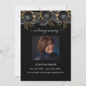 Feier zum Foto der Beerdigung Einladung (Vorderseite)