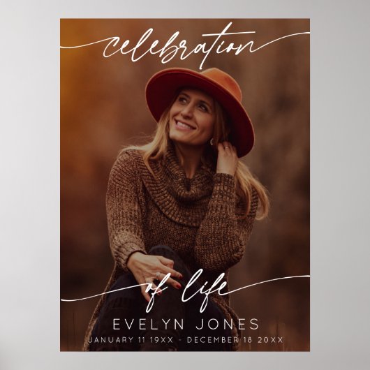 Feier zum Foto der Lebenskritik | Schwarz Poster (Vorne)