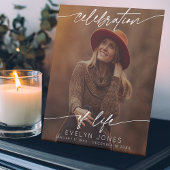 Feier zum Foto der Lebenskritik | Schwarz Sockelschild