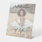 Feier zum Foto der Lebenskritik | weiß Sockelschild (Vorderseite)