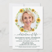 Feier zum Foto der Sonnenblumen Einladung (Vorderseite)