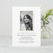 Feier zum Foto "Life Simple Chic" Einladung (Stehend Vorderseite)