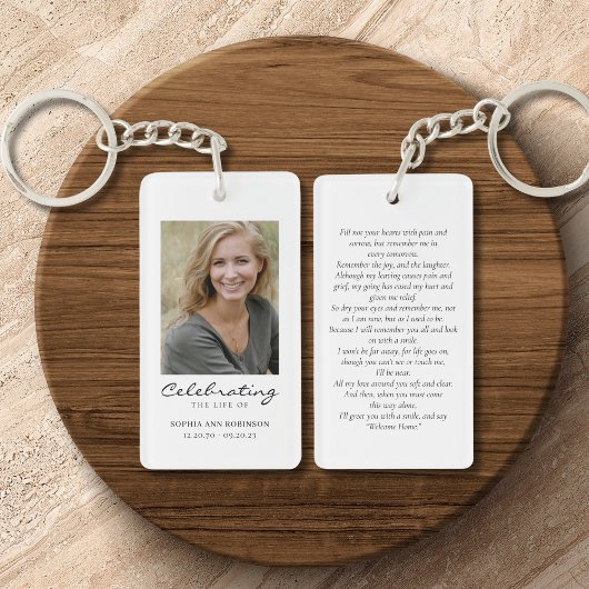 Feier zum Gedenken an das Foto des Lebens Schlüsselanhänger