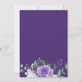 Feier zum Gedenken an das Leben Lila Blüte Einladung (Rückseite)