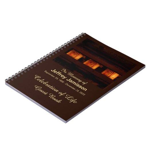 Feier zum Gedenken an das Leben, Name, Spirale Notizblock (Linke Seite)