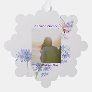 Feier zum Gedenken an das Leben — Schmetterling Ornament Karte
