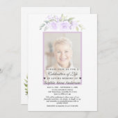 Feier zum Gedenken an verblichene Blume Foto Einladung (Vorne/Hinten)