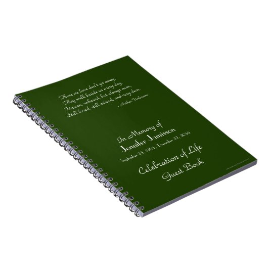 Feier zum Green-Book-Gästebuch Notizblock (Rechte Seite)