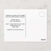 Feier zum grünen Abschluss der Custom School Einla Postkarte (Rückseite)