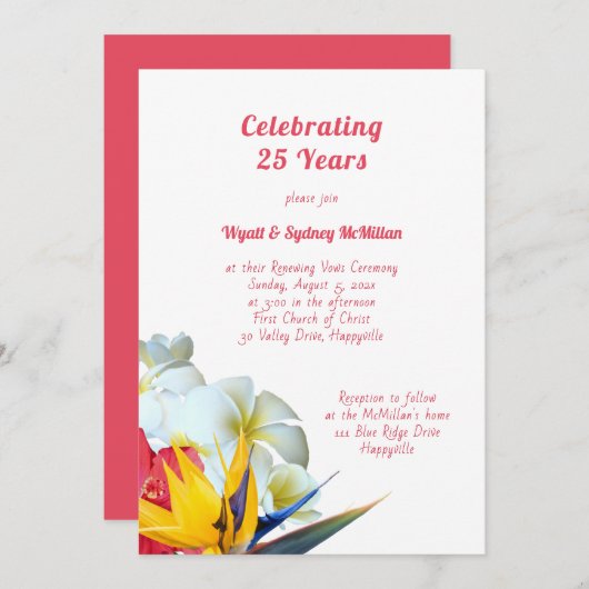 Feier zum Jahrestag der Stimmen der hawaiianischen Einladung (Vorne/Hinten)