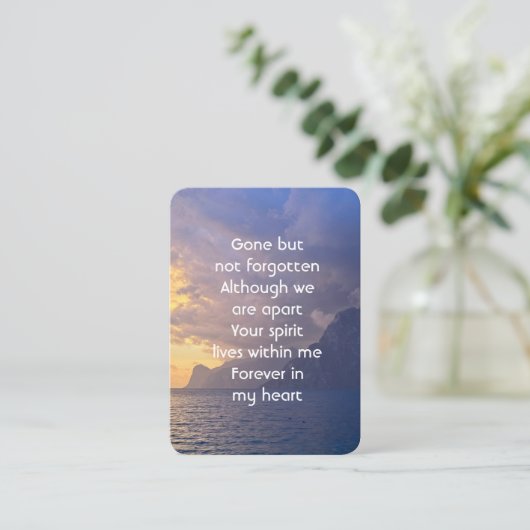 Feier zum Keepsake Sea Sky Cloud Island Visitenkarte (Stehend Vorderseite)