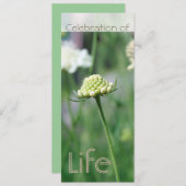 Feier zum Leben 2 Florale Landschaft Einladung (Vorne/Hinten)