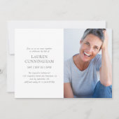 Feier zum Leben Einfaches Modernes Minimalistische Einladung (Vorderseite)