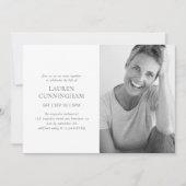 Feier zum Leben Einfaches Modernes Minimalistische Einladung (Vorderseite)