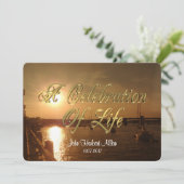 Feier zum Leben Einladung (Stehend Vorderseite)