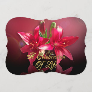 Feier zum Leben Einladung Asiatische Lilie