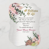 Feier zum Leben Einladung Blume und Ivy (Vorne/Hinten)