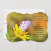 Feier zum Leben Einladung Cassius Butterfly (Rückseite)