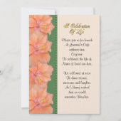 Feier zum Leben Einladung Hibiskus (Vorderseite)