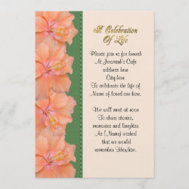 Feier zum Leben Einladung Hibiskus