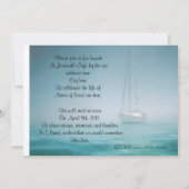 Feier zum Leben Einladung Segelboot (Rückseite)