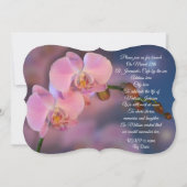 Feier zum Leben Einladung zu Rosa Orchideen (Rückseite)