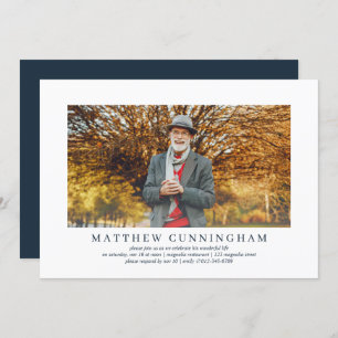 Feier zum Leben Modernes, einfaches Foto Einladung