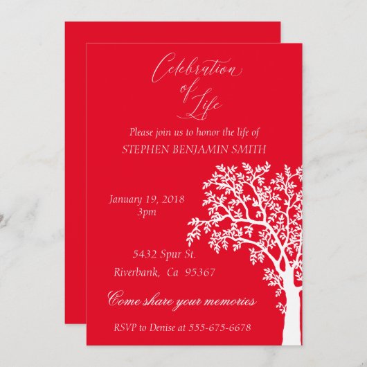 Feier zum Lebensdenkmal der Marine Tree Inv. Einladung (Vorne/Hinten)