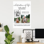 Feier zum Lebensfoto-Collage Memorial Verse Poster (Heimbüro)
