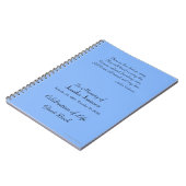 Feier zum Life Guest Book Pale Blue Notebook Notizblock (Linke Seite)