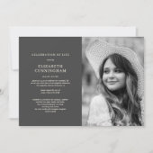 Feier zum Life Simple Modern Elegantes Foto Einladung (Vorderseite)