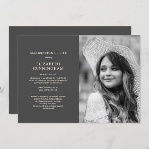 Feier zum Life Simple Modern Elegantes Foto Einladung