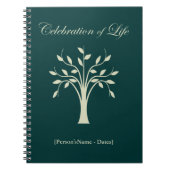 Feier zum Memorial Guest Register Notizblock (Vorderseite)