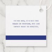 Feier zum Schutz der Polizei Geschenkanhänger (Rückseite)