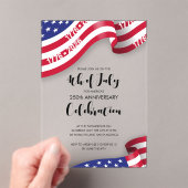 Feier zum Semiquincentennial am 4. Juli Acryleinladungen (Insitu (Handheld))