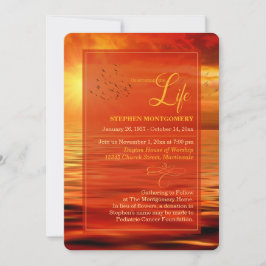 Feier zum Sonnenuntergang im Ozean Einladung