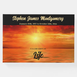 Feier zum Sonnenuntergang im Ozean Gästebuch