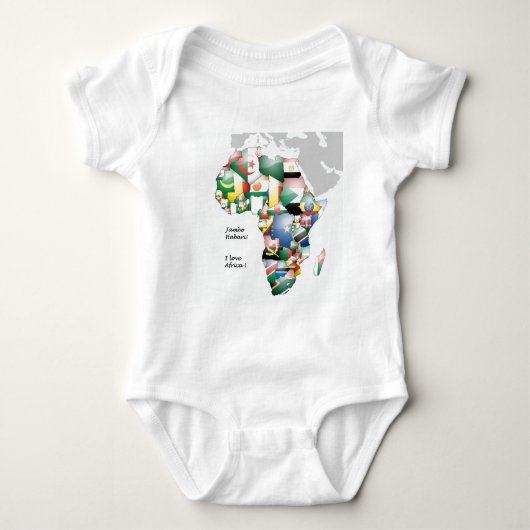 Feier zum Thema "Afrika in Flags Design" Baby Strampler (Vorderseite)