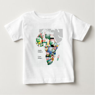 Feier zum Thema "Afrika in Flags Design" Baby T-shirt