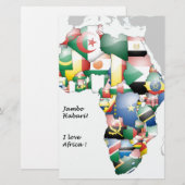 Feier zum Thema "Afrika in Flags Design" Briefpapier (Vorne/Hinten)