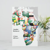 Feier zum Thema "Afrika in Flags Design" Briefpapier (Stehend Vorderseite)