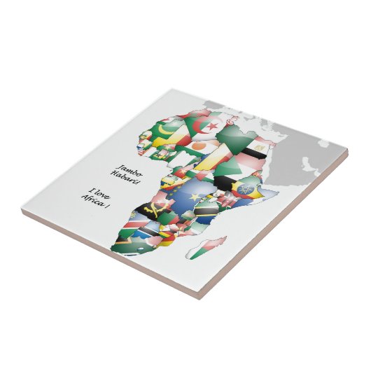 Feier zum Thema "Afrika in Flags Design" Fliese (Seite)
