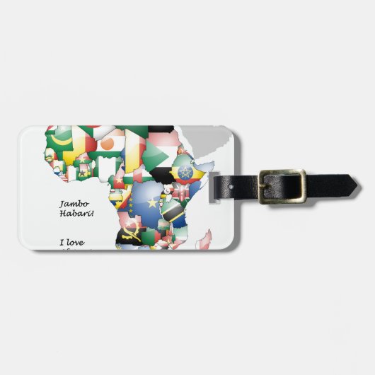Feier zum Thema "Afrika in Flags Design" Gepäckanhänger (Vorderseite horizontal)