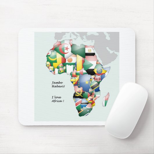 Feier zum Thema "Afrika in Flags Design" Mousepad (Mit Mouse)