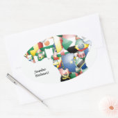 Feier zum Thema "Afrika in Flags Design" Ovaler Aufkleber (Umschlag)