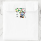 Feier zum Thema "Afrika in Flags Design" Quadratischer Aufkleber (Tasche)
